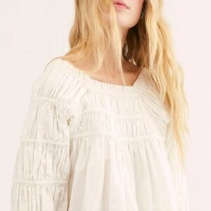 Free People Cece Poplin Top Size M